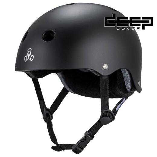 Triple 8 Deep Cover Skatehelm Black