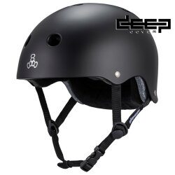Triple 8 Deep Cover Skatehelm Black