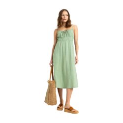 Roxy Rosie Skies Slub Mididress Basil M