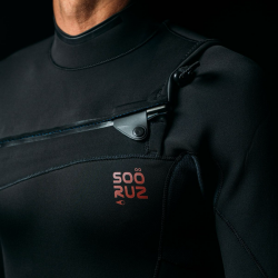 Soöruz Fighter Chestzip 4/3 Neoprenanzug Organic Oysterprene Black