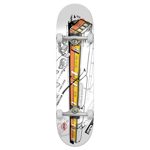 InpeddoTokyo Train Skatenoard Mid Size Complete 8.25