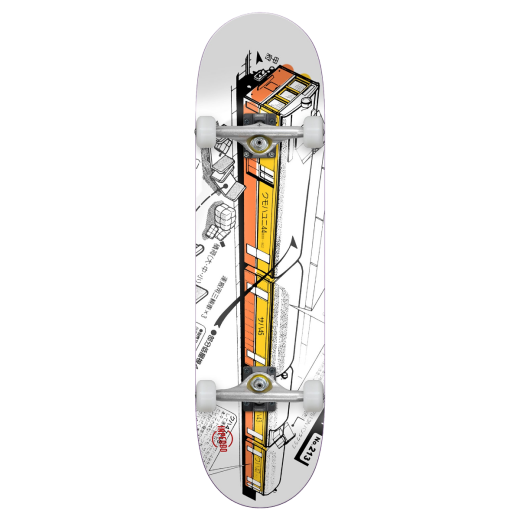 InpeddoTokyo Train Skatenoard Mid Size Complete 8.25