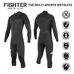 Soöruz Fighter 3/2 Semidry LS Cut FZ Neoprenanzug Black