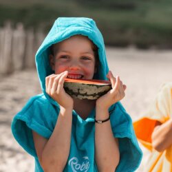 Robie Original  Short Sleeve Poncho Blue Atoll Junior