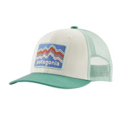 Patagonia Kids Trucker Hat Rise Stripe Heartleaf Green