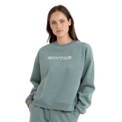 Rhythm Logo Crew Neck Fleece Pullover Sage