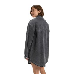 Roxy Tidal Moon Jeans Hemdkleid Mid Grey S