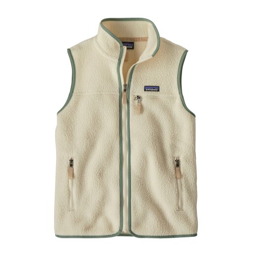 Patagonia W´s Retro Pile Vest Natural w/Ellwood Green