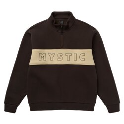 Mystic Slate Half Zip Sweat Dark Brown