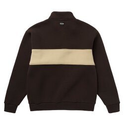 Mystic Slate Half Zip Sweat Dark Brown