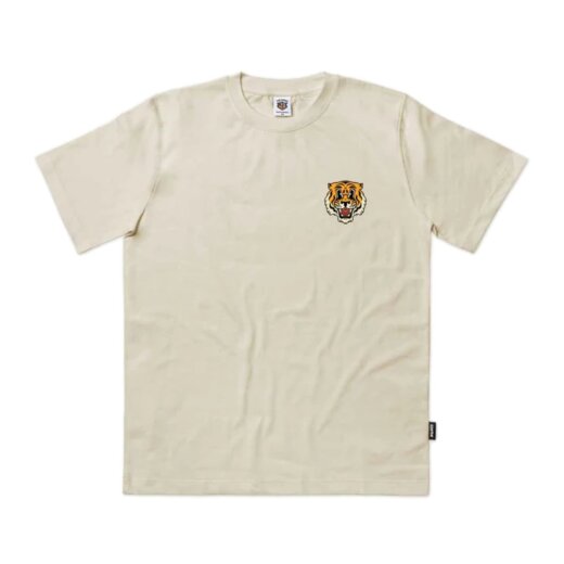 The Dudes Tiger Bear Classic Premium T-Shirt Almond Milk