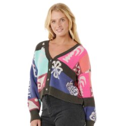 Rip Curl Keepsakes Jacquard Cardigan Pink