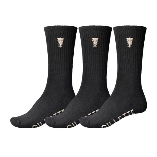 Globe Gillette Crew Socks 3 PackBlack / White