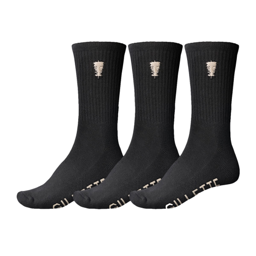 Globe Gillette Crew Socks 3 PackBlack / White