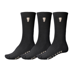 Globe Gillette Crew Socks 3 PackBlack / White