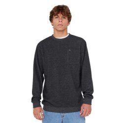 Rip Curl Men Grid Crew Pullover Black Marle M
