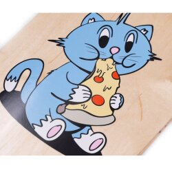 Little Lemon Loomi Corkgrip Kids Skateboard Cruiser Pizza Cat 24.75"