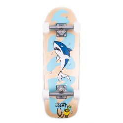 Little Lemon Loomi Corkgrip Kids Skateboard Cruiser Shark 24.75"