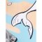 Little Lemon Loomi Corkgrip Kids Skateboard Cruiser Shark 24.75"