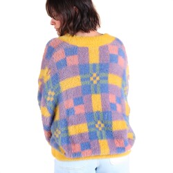 Oxbow Tile Cardigan Multicolor