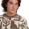 Quiksilver Hall City Jacquard Sweater Chocolate Brown Terreau Desert