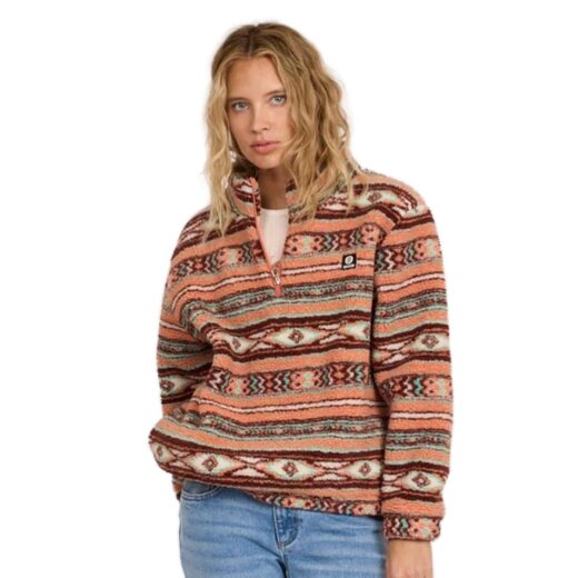 Sisstrevolution Smooth Sherpa Fleece Pullover Canyon Rose