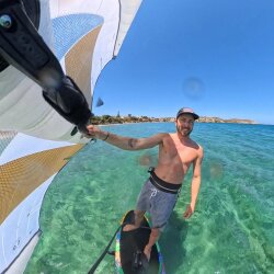 A3D Tubemount Actioncam Halterung Wingfoil und Surf Blue