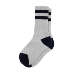 Klitmoller Striped Merino Socks Pastel Grey/Navy