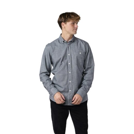 Klitmoller Collective Benjamin Lumber Shirt Hemd Grey Melange