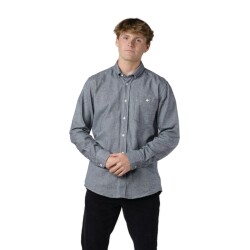 Klitmoller Collective Benjamin Lumber Shirt Hemd Grey Melange
