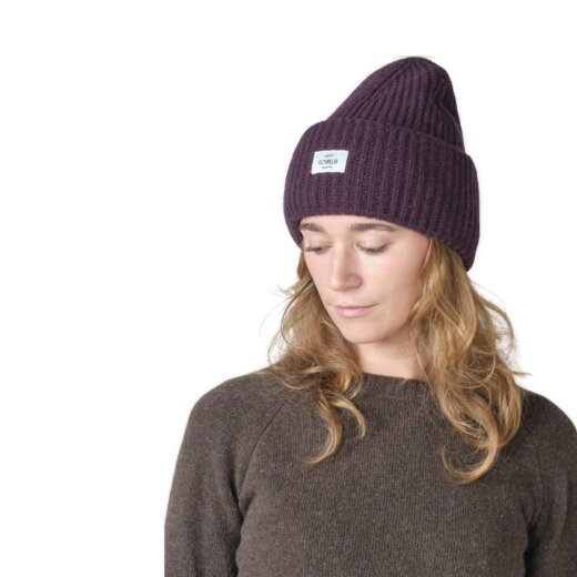 Klitmoller Collective Wide Rib Beanie Burgundy