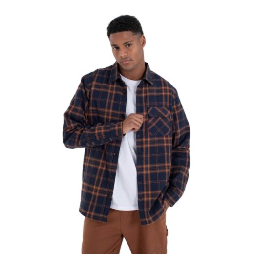 Hurley Axe Sherpa Flannel Hemd Armored Navy