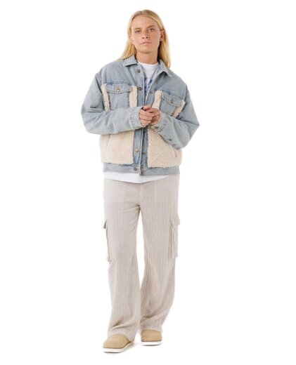 Rip Curl Cruisin Sherpa Denim Jacklet Washed Blue S