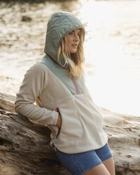 Passenger Clothing Juana Recycled Polar Hooded Fleece Oatmeal
