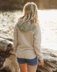 Passenger Clothing Juana Recycled Polar Hooded Fleece Oatmeal