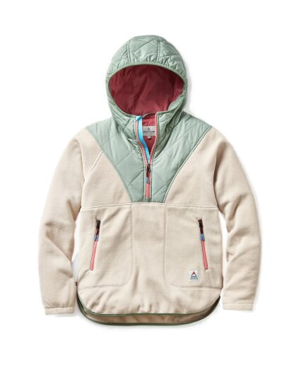 Passenger Clothing Juana Recycled Polar Hooded Fleece Oatmeal S