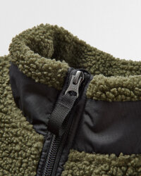 Passenger Clothing Born Explorer Recycled Sherpa Full Zip Fleece Khaki