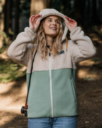 Passenger Clothing Nestling Sherpa Hooded Fleece Vintage White