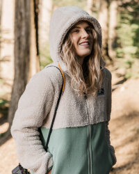 Passenger Clothing Nestling Sherpa Hooded Fleece Vintage White L