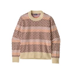 Patagonia Ws Recycled Wool Crewneck Sweater Starlight Dark Natural
