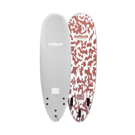 Softech Bomber 510" Softboard FCS2 Grey Dusty Red