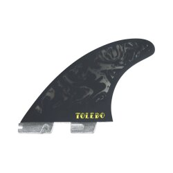 FCS 2 Filipe Toledo Performance Glass Tri Fin Set (L) Black/Acid