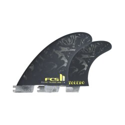 FCS 2 Filipe Toledo Performance Glass Tri Fin Set (L) Black/Acid