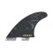 FCS 2 Filipe Toledo Performance Glass Tri Fin Set (L) Black/Acid
