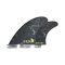 FCS 2 Filipe Toledo Performance Glass Tri Fin Set (L) Black/Acid