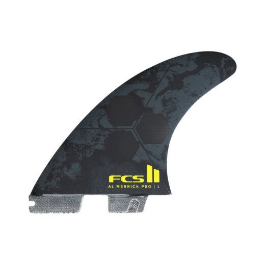 FCS 2 Al Merrick Performance GlassTri Fins (M)  Black/Acid