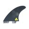 FCS 2 Al Merrick Performance GlassTri Fins (L)  Black/Acid