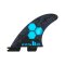 FCS 2 Al Merrick Performance Core Tri Fins (XS) Cyan