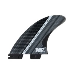 FCS 2 Mick Fanning Glass Fiber Fusion Tri Fin Set (M) Smoke/White