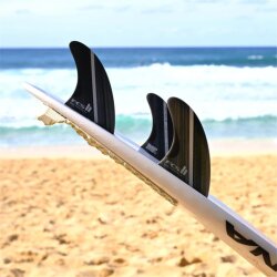 FCS 2 Mick Fanning Glass Fiber Fusion Tri Fin Set (M) Smoke/White